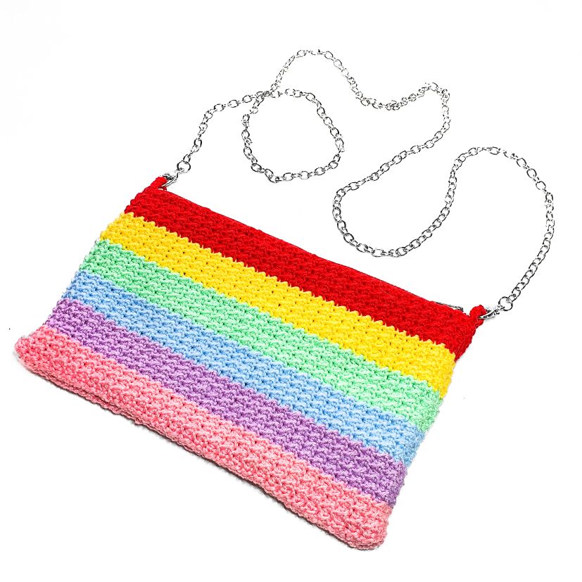 rainbow clutch crochet pattern 